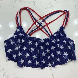 American Flag Bikini Top